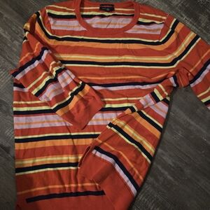 Lands' End Multicolor Striped Sweater